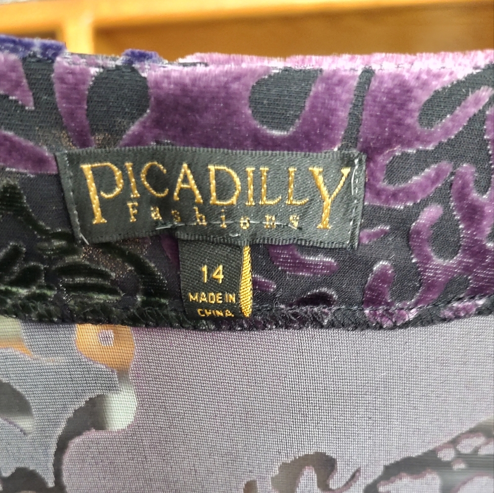 Picadilly Burnout Velvet Wrap Blouse - Picture 3 of 11